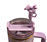 Термос термочашка Stanley Quencher H2.0 Tumbler з нержавіючої сталі 1,18 л Happy Thoughts KT6007859-1-Уцінка, фото 7