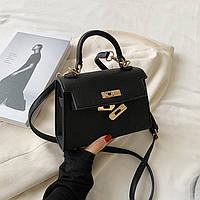 Жіноча сумка крос-боді 9040 на ремінці чорна