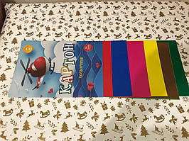 Картон кольоровий А4 10 аркушів Тетрада (топ-2)