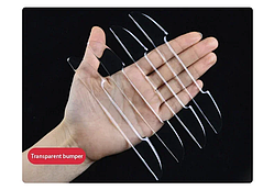 Молдинг бампер на двери авто, тюнинг отбойник "Aero Dragon" . Прозорий. Набір 4 штуки. Flat Sticky