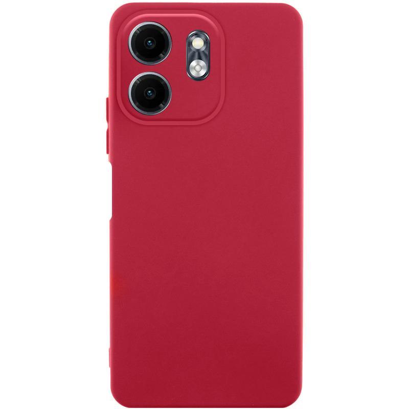 Чохол GETMAN Liquid Silk Full Camera для Infinix Smart 9 4G / Hot 50i | TPU + Мікрофібра Червоний / Dark Red, фото 1