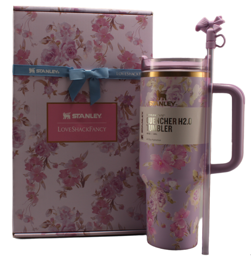 Термос термочашка Stanley Quencher H2.0 Tumbler з нержавіючої сталі 1,18 л Happy Thoughts KT6007859 peremoga, фото 1