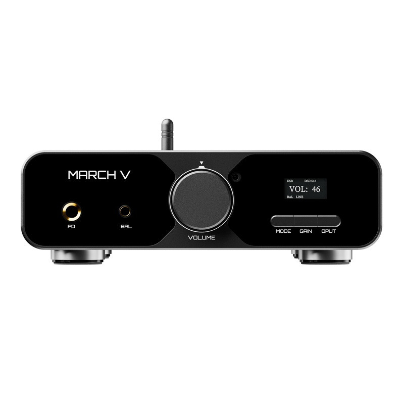 ⇒ TempoTec MARCH V / M5 BT (Bluetooth/EU Plug/Black) - настільний ЦАП, DAC, підсилювач для навушників, фото 1