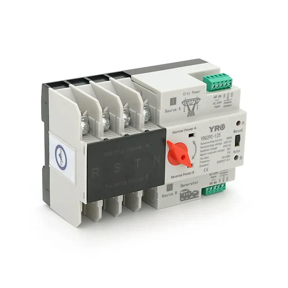 Автоматичний ввод резерву YRQ2PC-125 PC ATS 2P 125A 400V SUN, фото 1