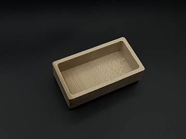 Дерев'яна форма для заливання свічки, кашпо. 13х7х4см (11.5х6х2.7см)