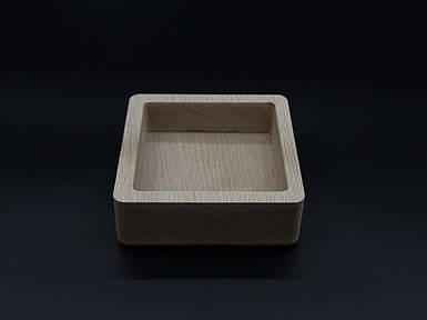 Дерев'яна форма для заливання свічки, кашпо. 11,5х11,5х4см (9,5х9,5х2.7см)