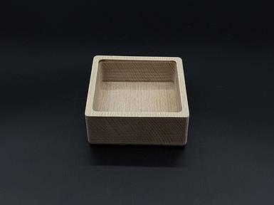 Дерев'яна форма для заливання свічки, кашпо. 9х9х4см (8х8х2.7см)