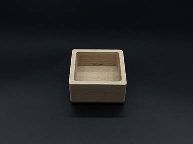 Дерев'яна форма для заливання свічки, кашпо. 7,5х7,5х4см (6,3х6,3х2.7см)