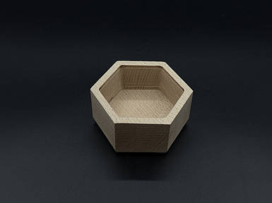 Дерев'яна форма для заливання свічки, кашпо. 7х8х4см (6х6,7х2.7см)