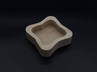 Дерев'яна форма для заливання свічки, кашпо.  11,5х11,5x4см (8,5х8,5х2.7см)