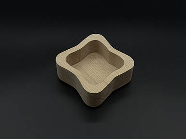 Дерев'яна форма для заливання свічки, кашпо.  9х9x4см (6,5х6,5х2.7см)