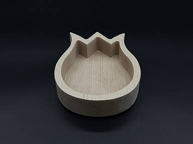 Дерев'яна форма для заливання свічки, кашпо. "Тюльпан" 15,5х12,5.5x4см (13х10,5х2,7см)