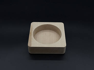 Дерев'яна форма для заливання свічки, кашпо.12х12x4см (9,5х2,7см)
