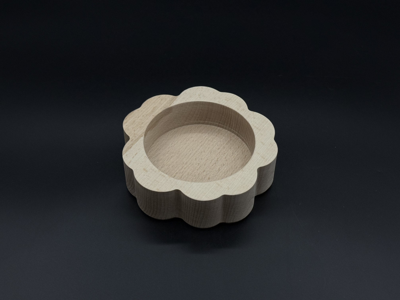 Дерев'яна форма для заливання свічки, кашпо. "Ромашка" 13х4см (9х2,7см)