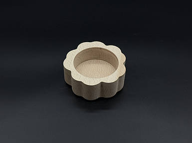 Дерев'яна форма для заливання свічки, кашпо. "Ромашка" 10х4см (7х2,7см)