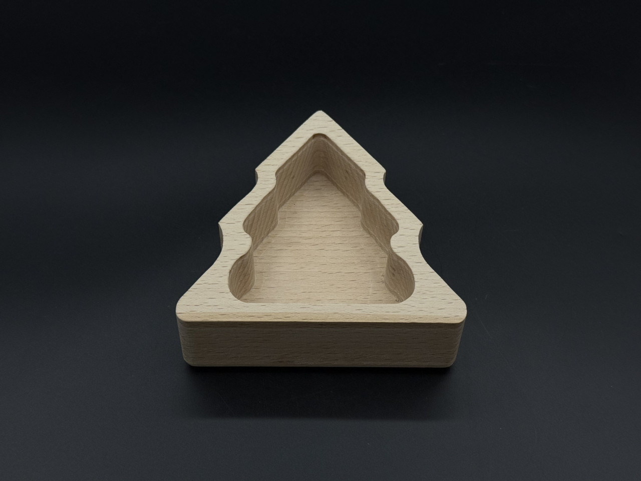 Дерев'яна форма для заливання свічки, кашпо. "Ялинка" 12,5х12х4см (10х8х2,7см)