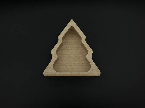 Дерев'яна форма для заливання свічки, кашпо. "Ялинка" 12,5х12х4см (10х8х2,7см), фото 2