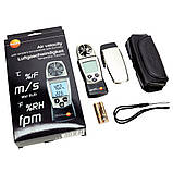 Анемометр testo 410-2 (0,4..20 м/с; -10..+50 °C; 0..100 %), фото 5