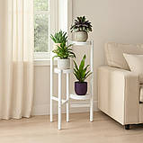 Стелаж з полицями для рослин і горщиків з квітами на 4 яруси колір білий, фото 2