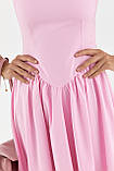 Пишна літня жіноча сукня з корсетним верхом рожева красива сукня в підлогу розмір М L, Нове, фото 5