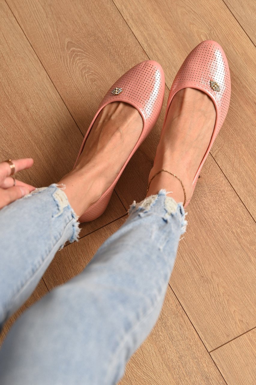 Балетки жіночі рожевого кольору 181410T Безкоштовна доставка, фото 1