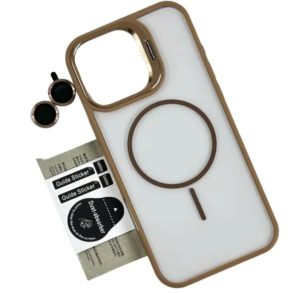 Чохол-накладка Infinity Stand Camera MagSafe для iPhone 14 Beige, фото 1