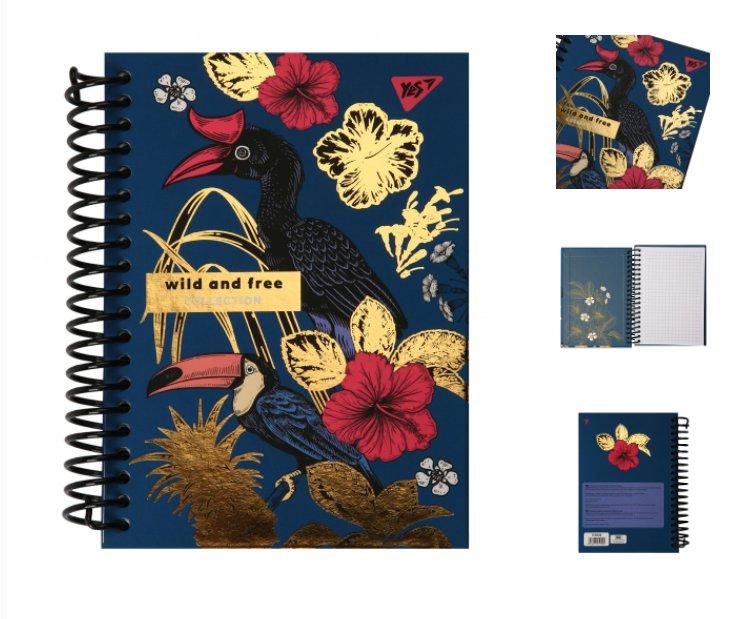 Блокнот YES А6/64 листа спіраль "Wild and free", клітинка 152026 G-Rich, фото 1