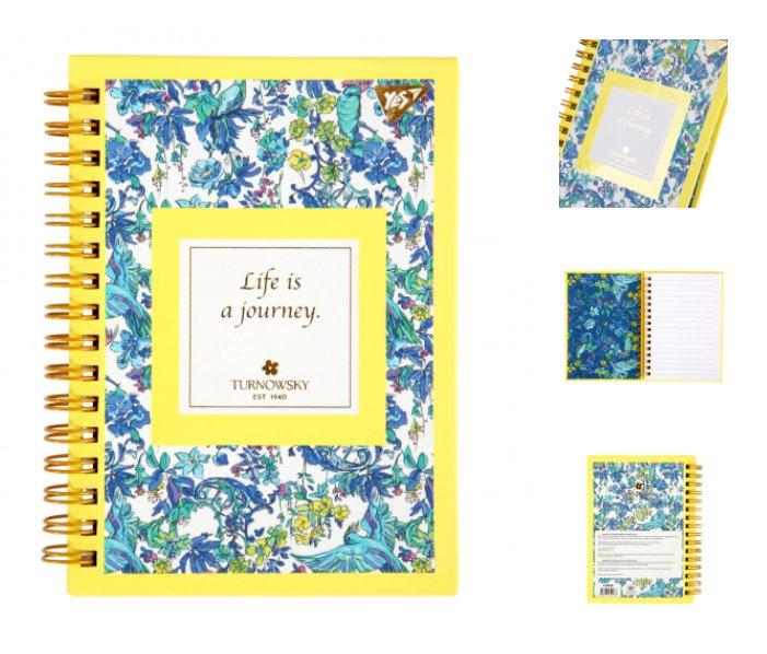 Блокнот YES А6/64 листа спіраль "Turnowsky. Flowers", лінія 152029 G-Rich, фото 1