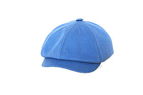 Літня кепка восьмиклінка хуліганка котонова колір джинс DAVANI 73006