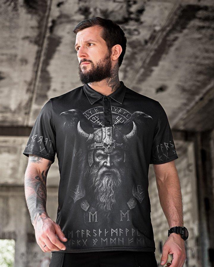 Мілітарі поло футболка Oblivion Руни Black: Coolmax, 100% поліестер, повномірні розміри, фото 1