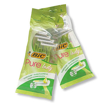 Станки для гоління Бік (Bic) пур леді — 3 оригінал 4 штуки