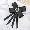 Шкільна брошка Бант Чорна на шпильці