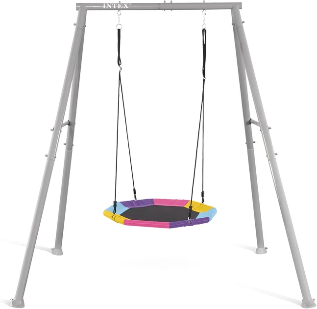 Гойдалка дитяча Гніздо (1-місна, 201*235*200 см) Intex 44112 Сірий, фото 1