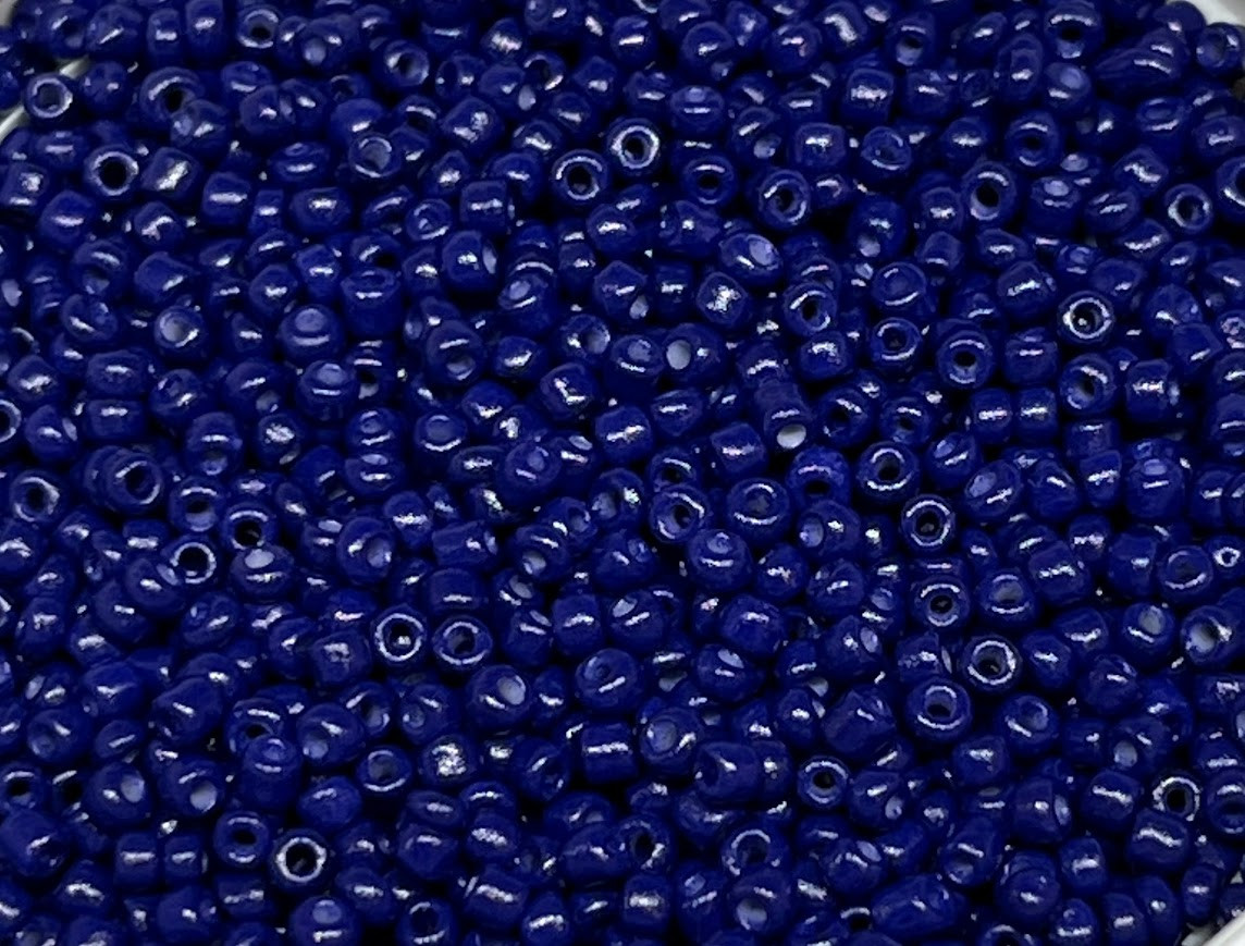 Бісер D 2 мм, отвір 0,7 мм, арт 018668, упаковка ≈24-25 грам, темно-синій, Темно-синій, фото 1