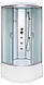 Гідромасажний бокс 90х90х210 см душова кабіна матове фабрік скло з глибоким піддоном, фото 2