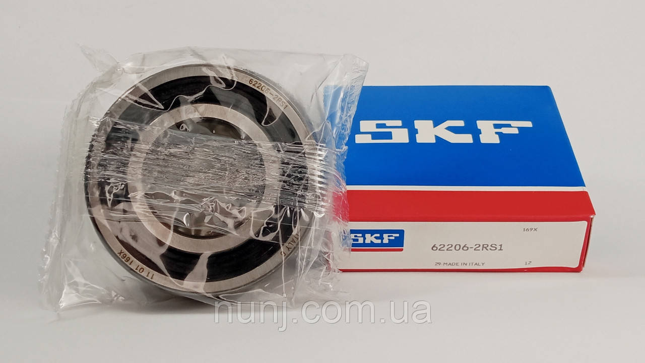 Підшипник 62206-2RS SKF (180506) розміри: 30*62*20 кульковий радіальний закритий, фото 1