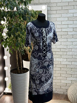 Стильна жіноча сукня, тканина "Масло" розмір 52, фото 1