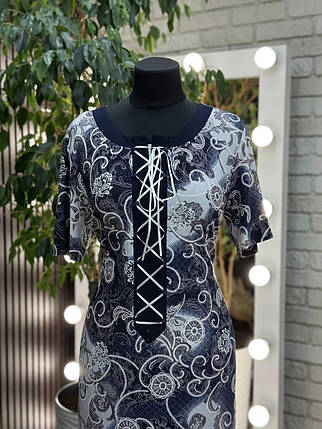 Стильна жіноча сукня, тканина "Масло" розмір 52, фото 2