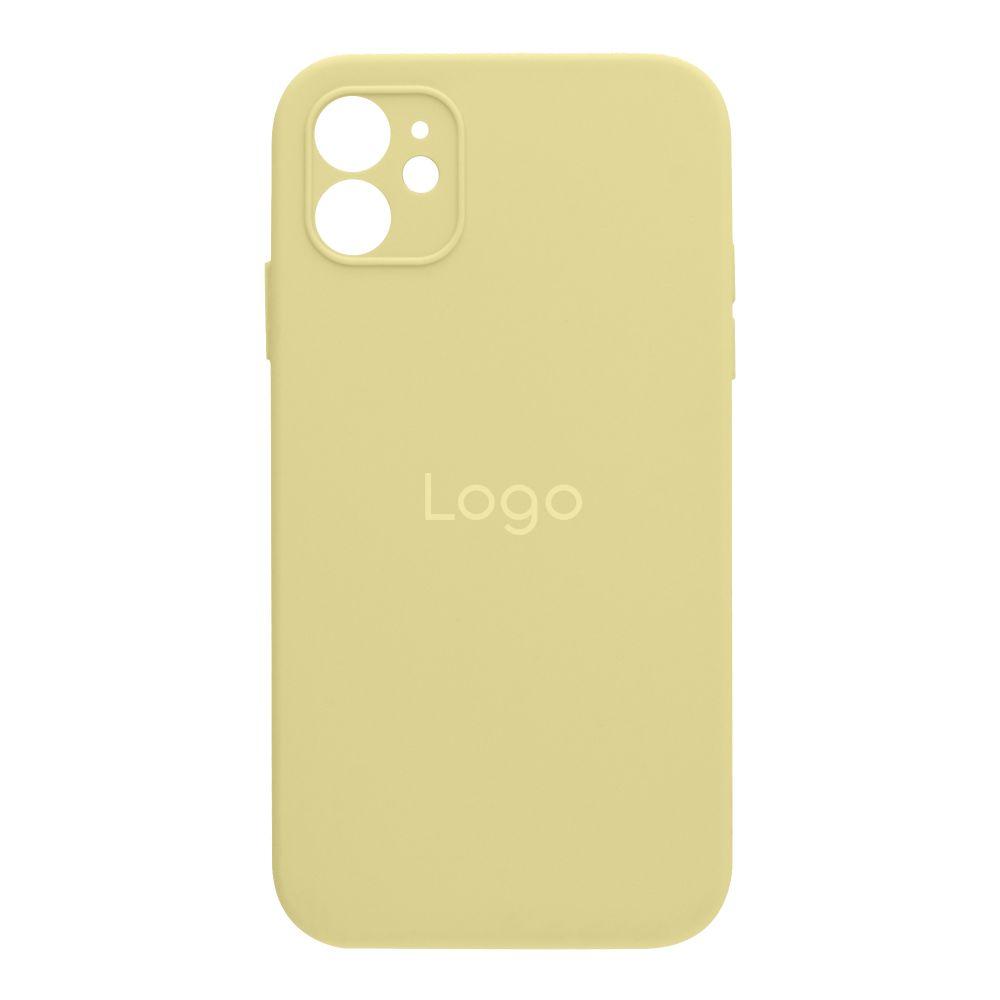 Чохол Silicone Case Square Full Camera для iPhone 11 Колір 60.Crem Yellow, фото 1