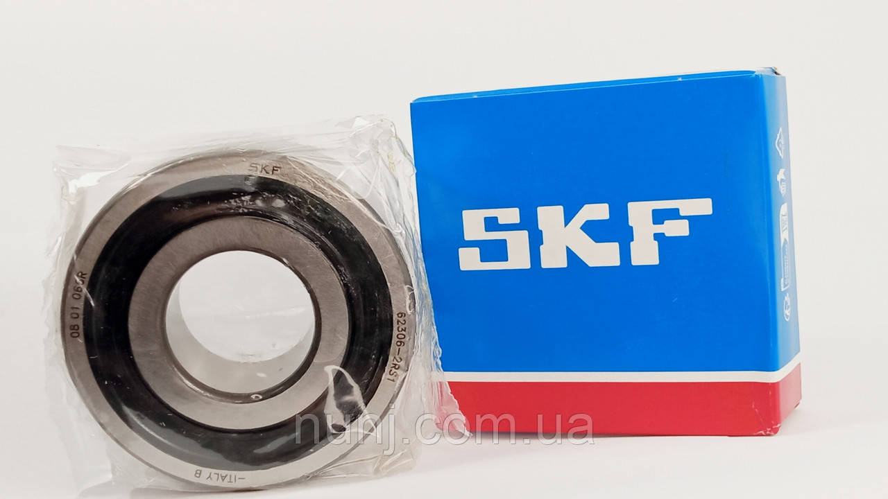Підшипник 62306-2RS SKF (180606) розміри: 30*72*27 кульковий радіальний закритий, фото 1