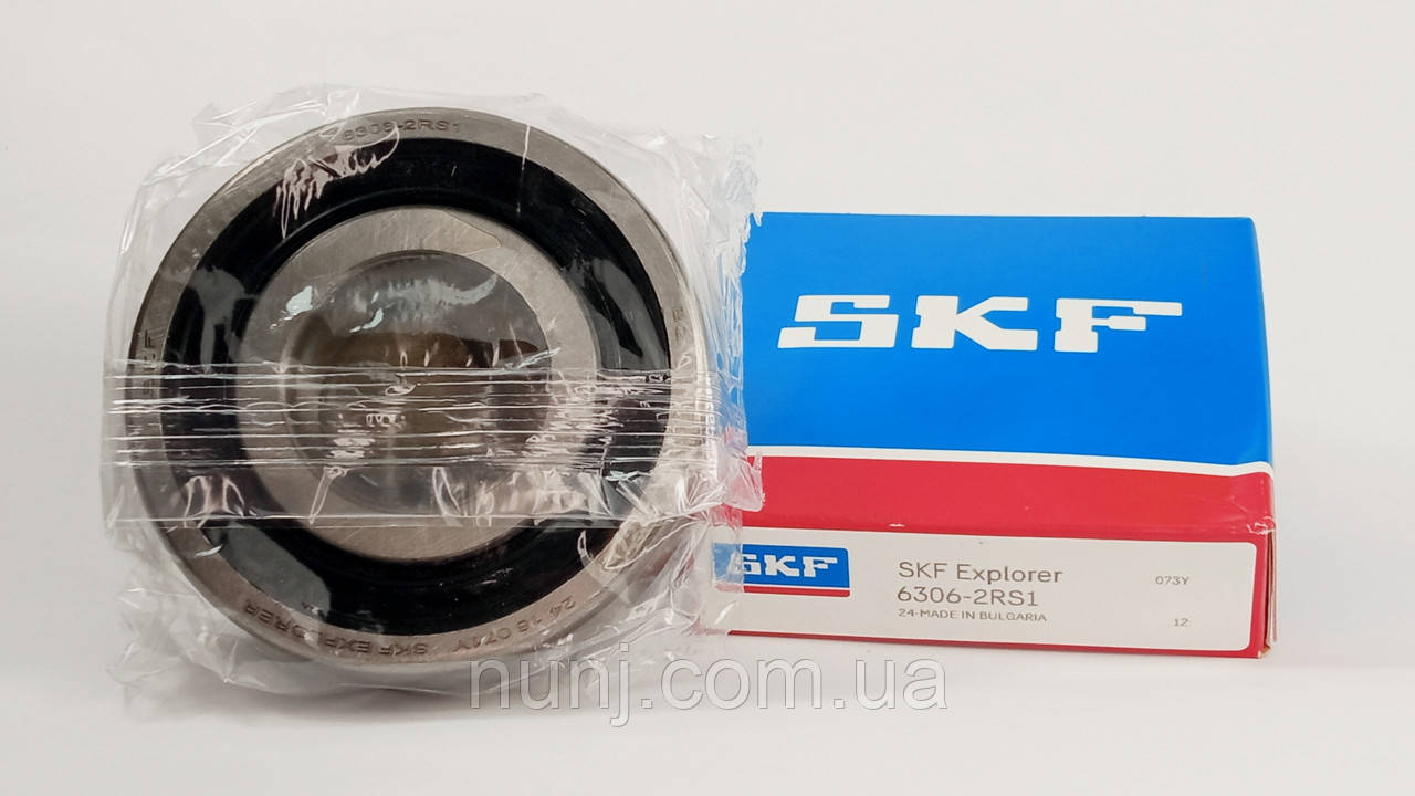 Підшипник 6306-2RS SKF (180306) розміри: 30*72*19 кульковий радіальний закритий, фото 1