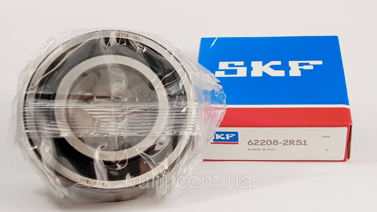 Підшипник 62208-2RS SKF (180508) розміри: 40*80*23 кульковий радіальний закритий, фото 1