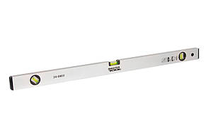 Рівень Mastertool 800 мм алюмінієвий посилений (34-0803) з трьома капсулами та вбудованою лінійкою