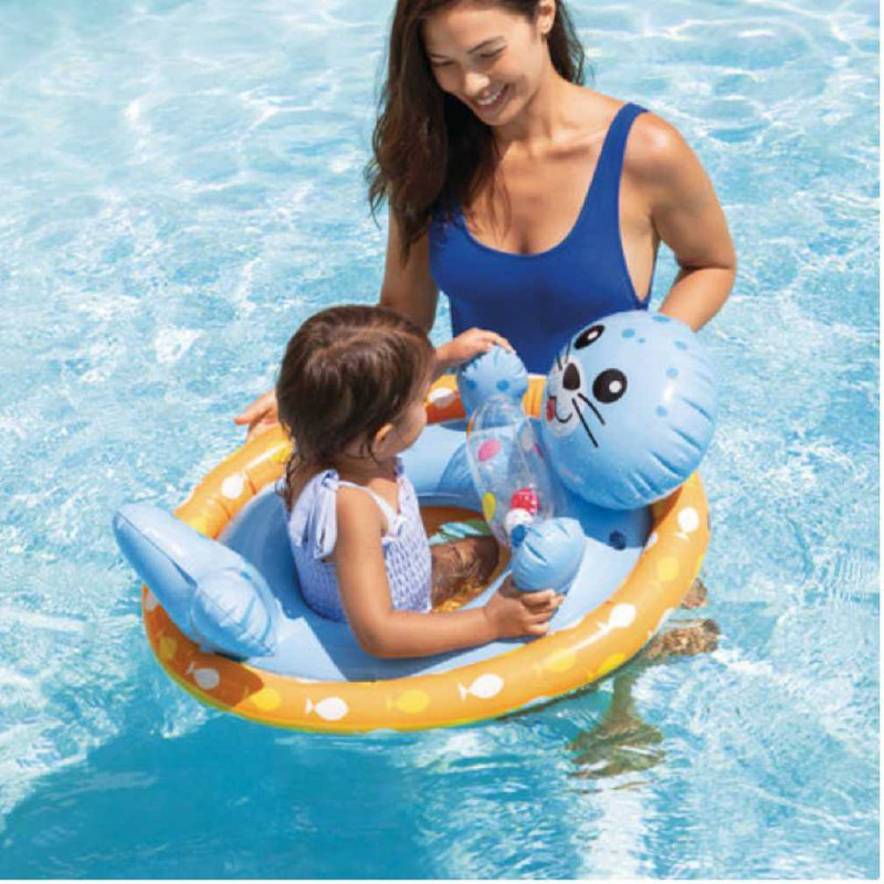 Дитячий надувний круг з ніжками Intex 59570 NP Видра, фото 1