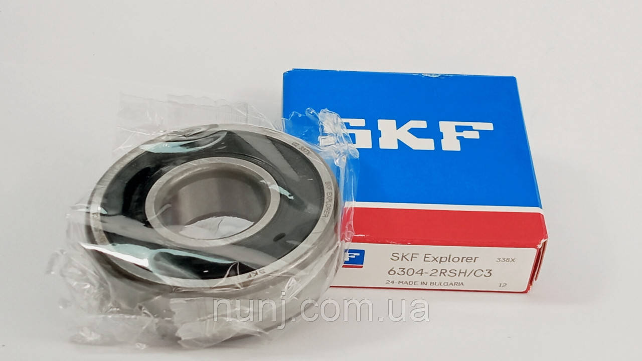 Підшипник 6304-2RS-С3 SKF (70-180304) розміри: 20*52*15 кульковий радіальний закритий, фото 1