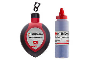 Набір 2-в-1 Intertool MT-2506: шнур для відбивки з трасувальним мелом у контейнері