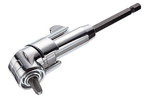 Кутовий адаптер Intertool VT-0106 для отверточних насадок 1/4", хром-ванадієва сталь, робота під кутом 90°