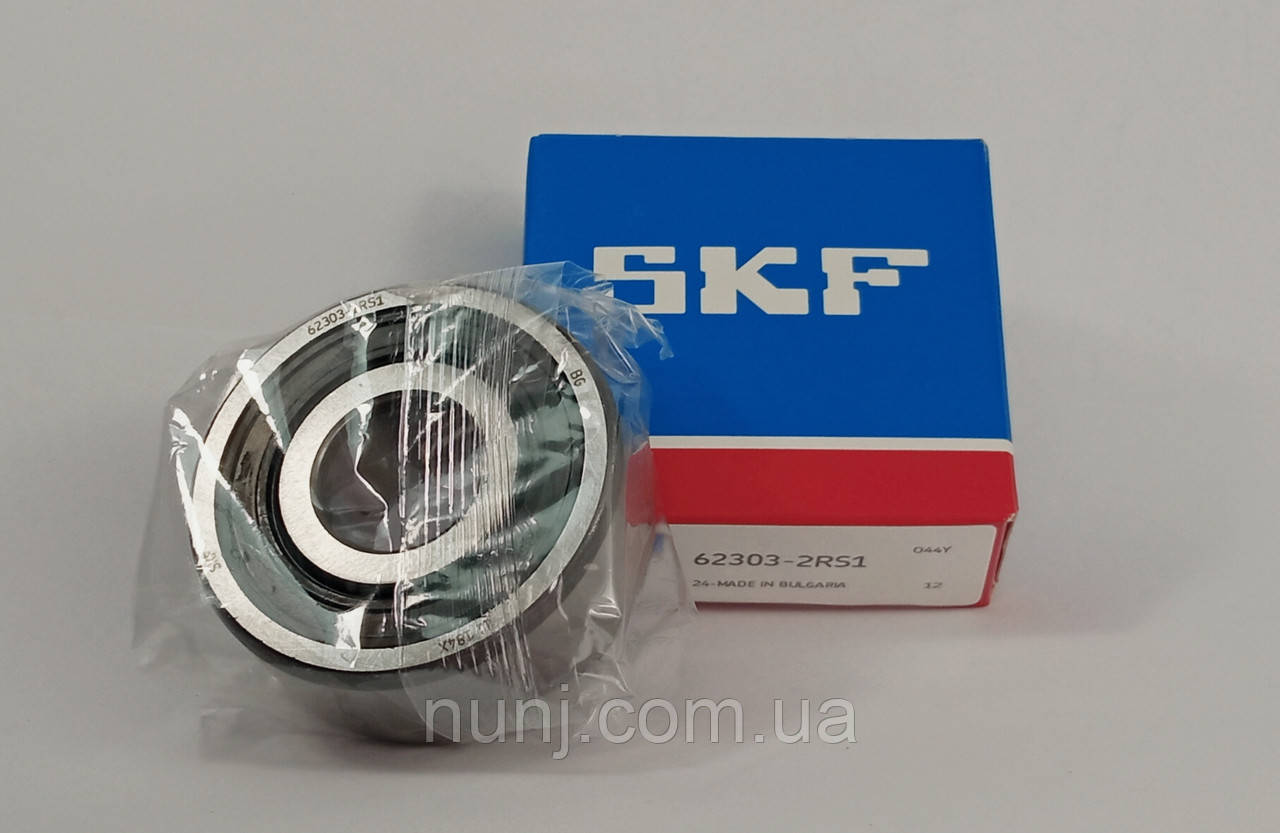 Підшипник 62303-2RS SKF (180603) розміри: 17*47*19 кульковий радіальний закритий, фото 1