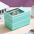 Ланчбокс подвійний з наповненням, 1200 мл (м'ятний), фото 2