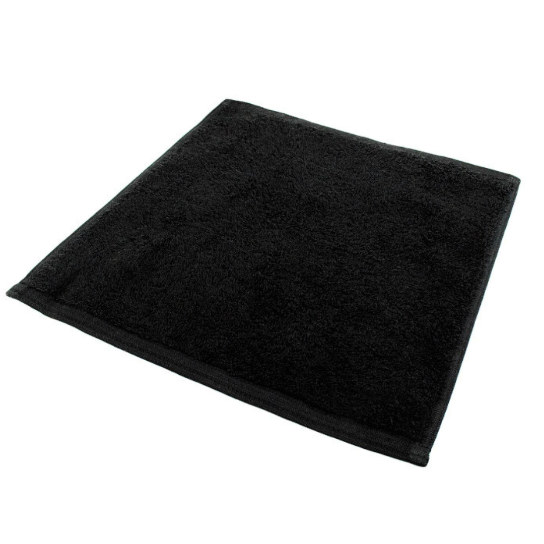Рушник махровий чорний Туреччина Black  - 30*30 (16/1) 400 г/м²